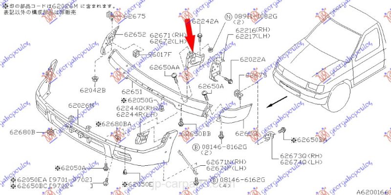 FRONT BUMPER STAY 2WD/4WD