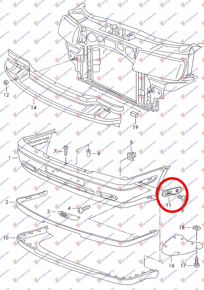 FR. BUMPER SIDE BRACKET