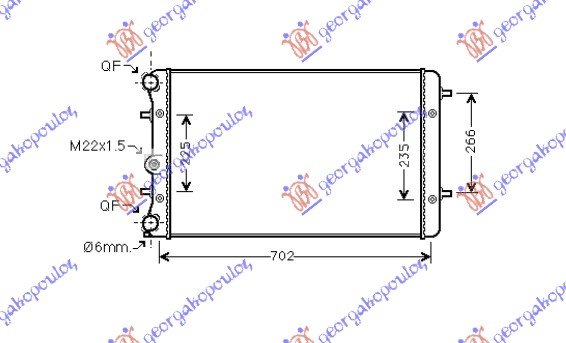 RADIATOR 1.4-1.6i16V-1.9TDI +/-A/C (65x3