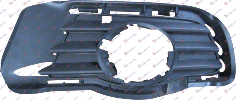 FR. BUMPER SIDE GRILLE BLACK (1 HOLE)