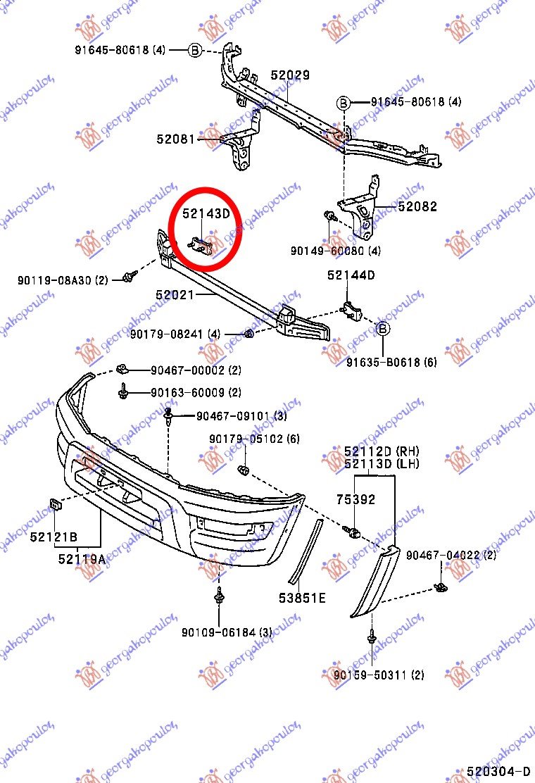 FRONT BUMPER STAY