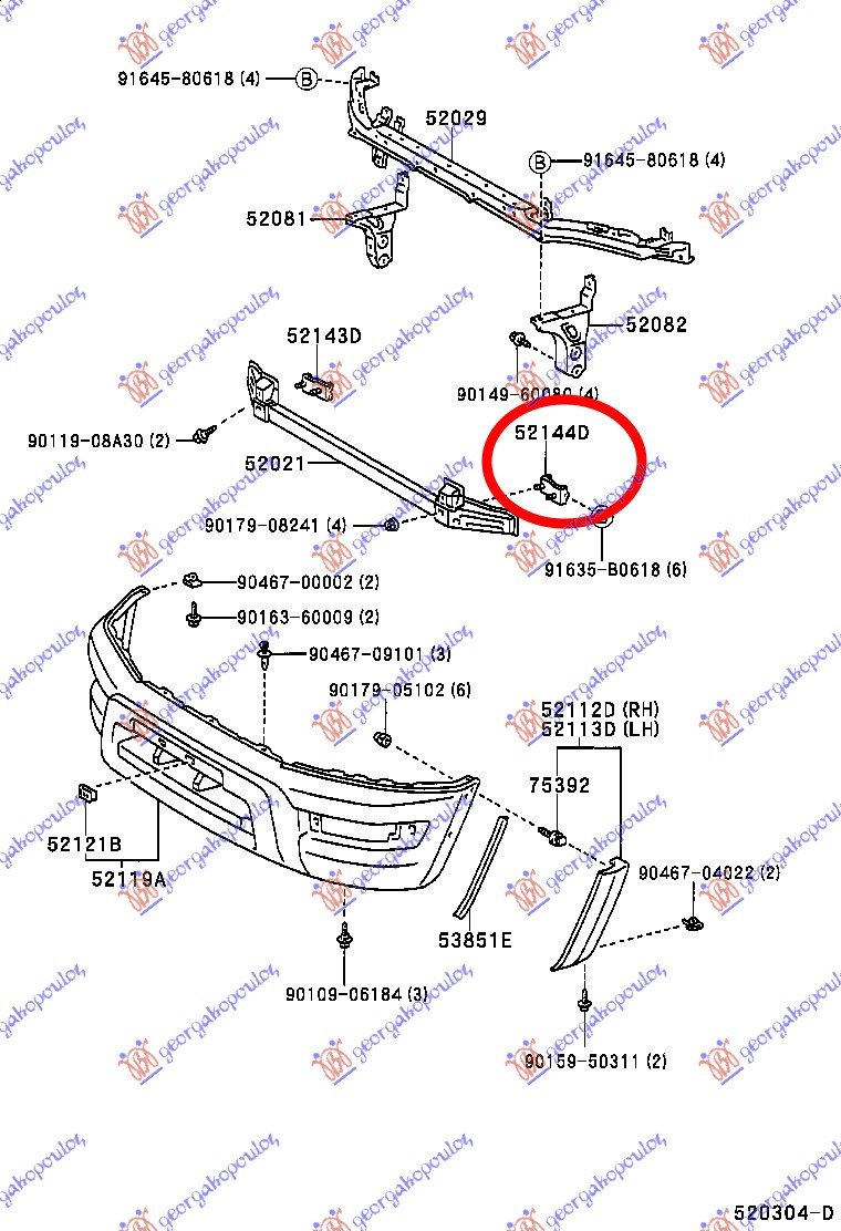 FRONT BUMPER STAY