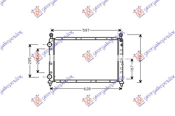 RADIATOR 1.4-1.6-1.8-2.0 T.S +A/C(56x38