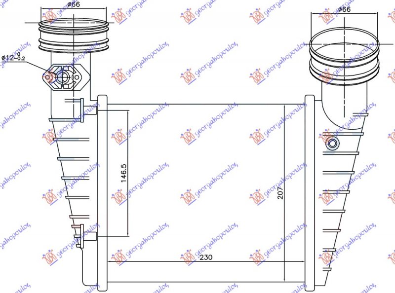 RADIAT INTERCOOL PETROL (23x20,7x62)