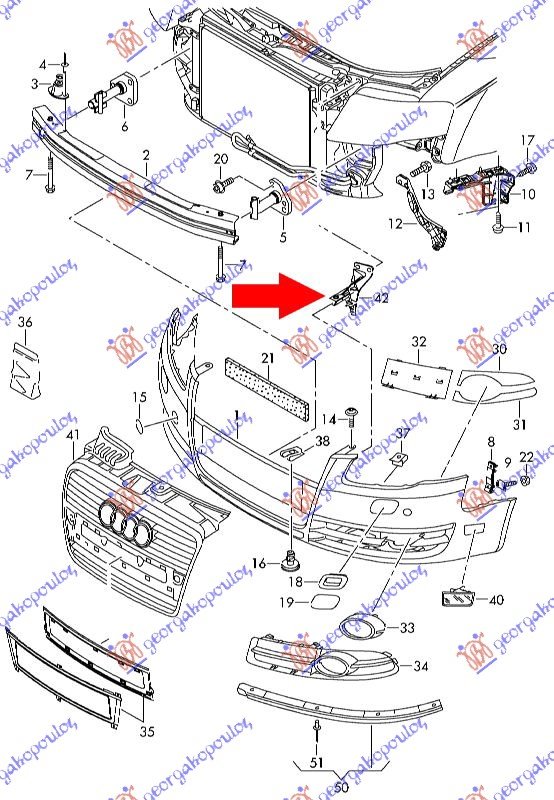 FR. PANEL HEAD LAMP BRACKET PLASTIC