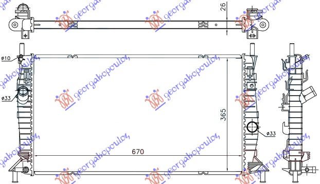 RADIATOR RS305-350-ST225 PET. (67x36.5)