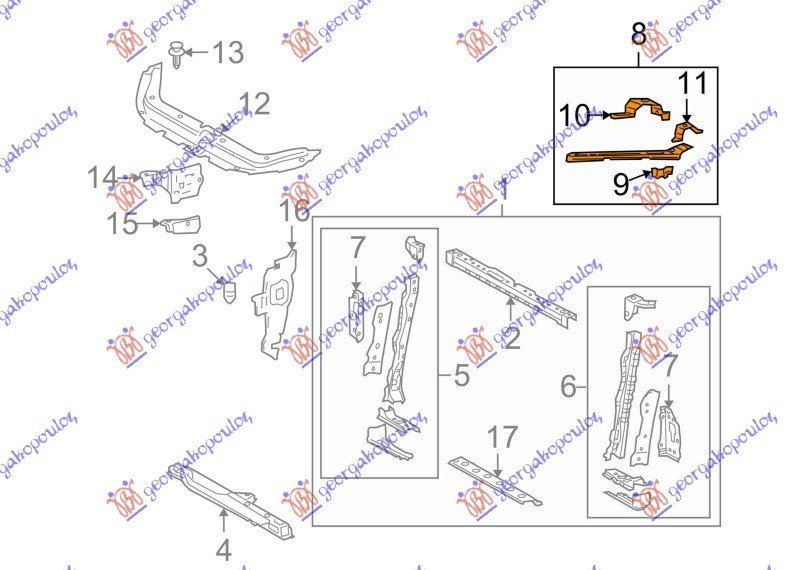 FRONT PANEL UPPER SIDE STEEL