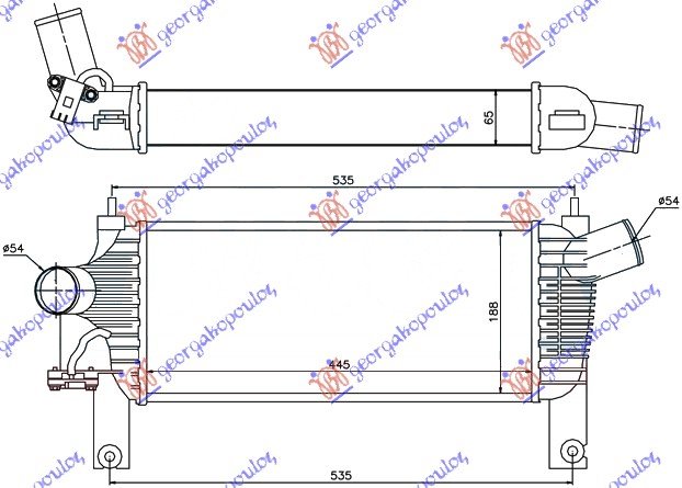 RADIATOR 2,5 TD (60x68,5x36x)AUTOMATIC