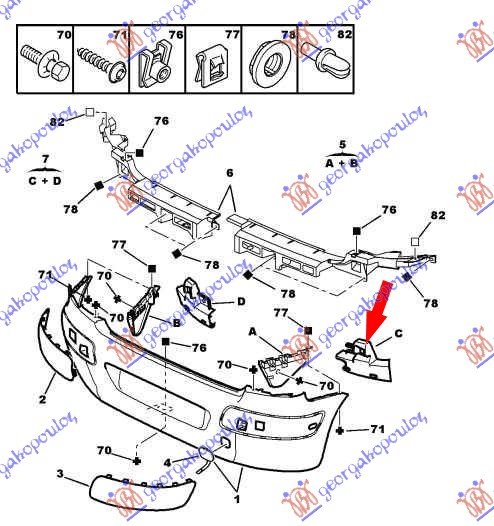 REAR BUMPER STAY SIDE PLASTIC (UNDER TAI