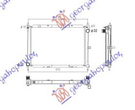 RADIATOR 1,5 DCi +A/C (51x38x32) UK