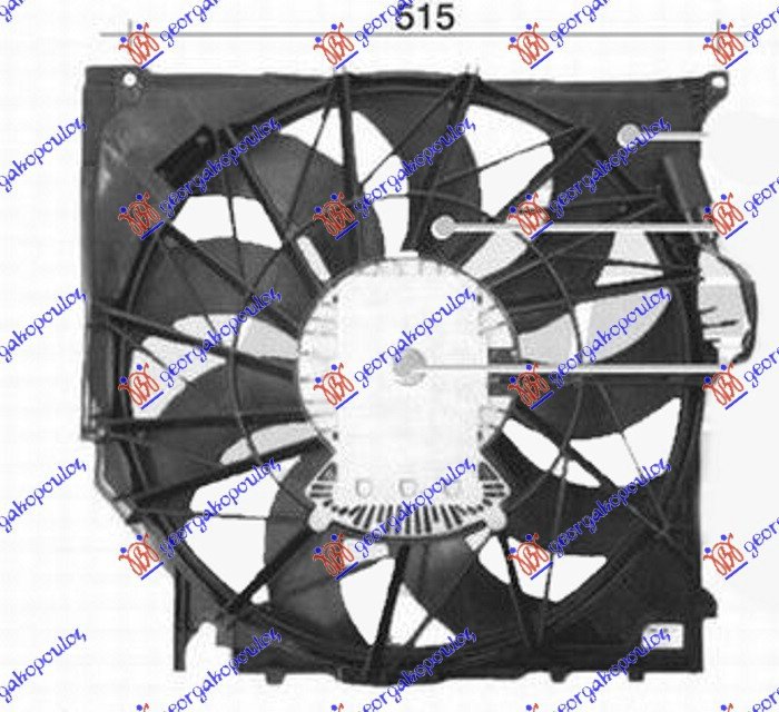 VENTILATOR 2.0-3.0 BEN/DIZ 490mm (3 PIN)