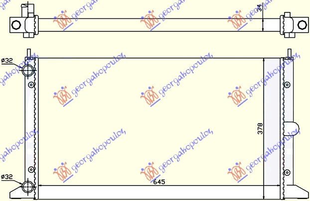 RADIATOR 2,0 i-18V (64,5x37,8) -00