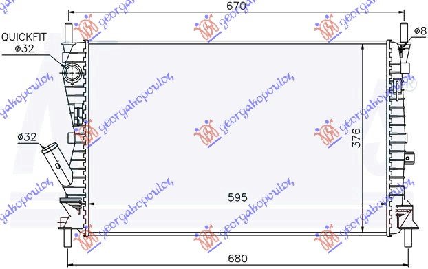 RADIATOR 1,6 TDCi (59x37,8x26)