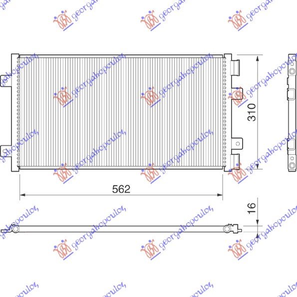 RADIATOR  1,2i8V-16V (56x31) T.MAR.01-02