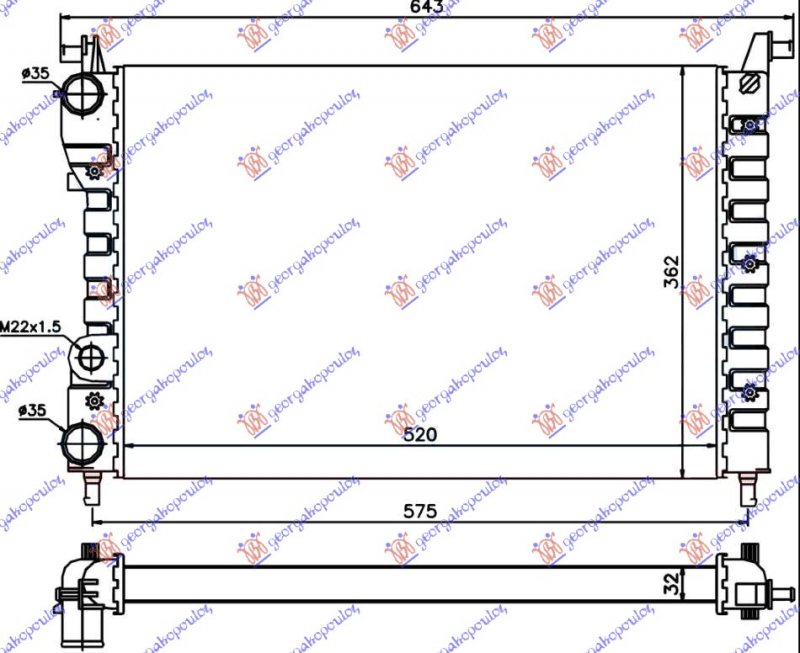 HLAD MOTORA 1.2 BENZ (52.2x37.2x32)-00