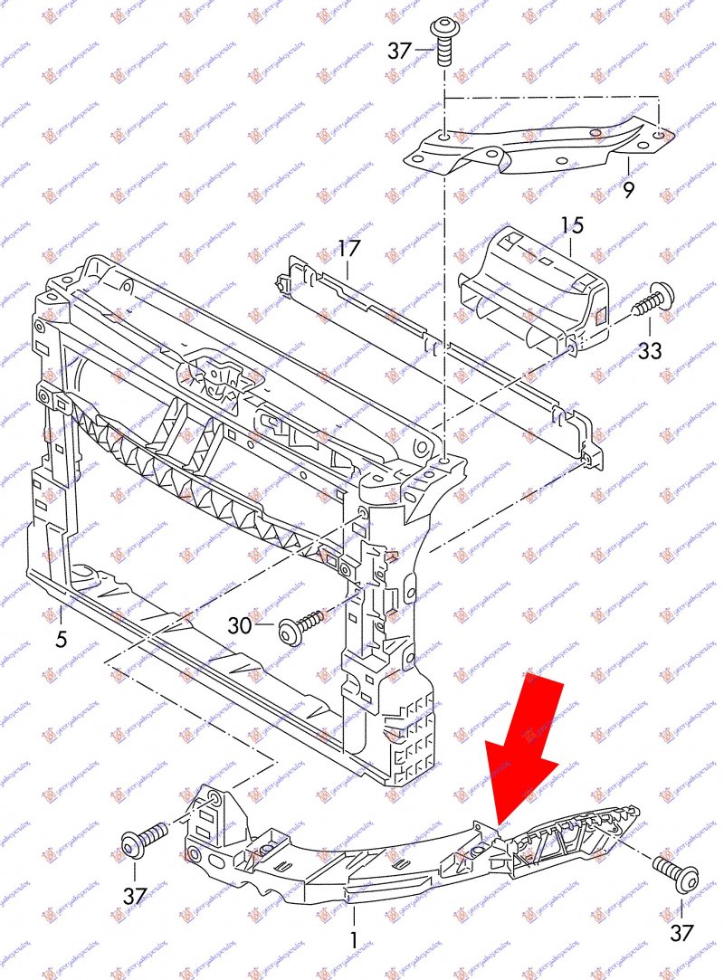 HEAD LAMP BRACKET PLASTIC