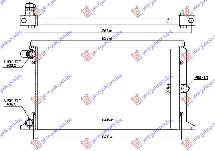 RADIATOR 1,8-2,0 i-1,9TDi (63,5x36,6)00-