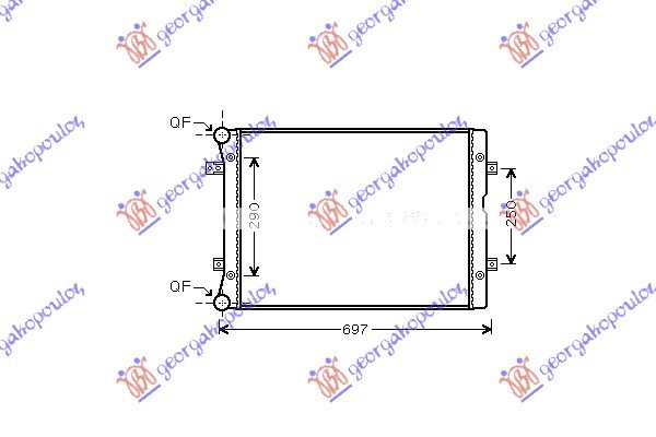 RADIATOR 1,9-2,0 TDi (60x44,5) 00-