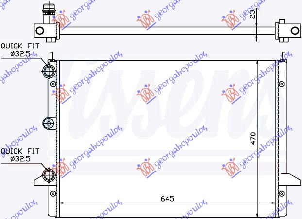 RADIATOR 2,3 i-16V (63,5x47) 00-