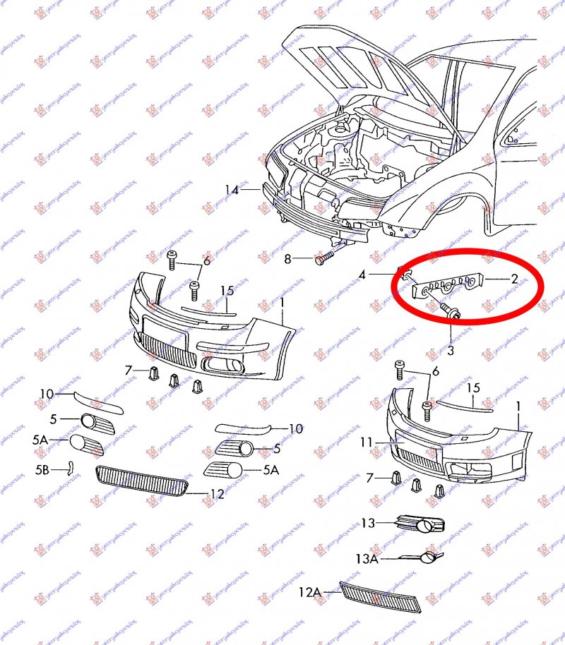 FRONT BUMBER SIDE HOLDER BRACKET 04-