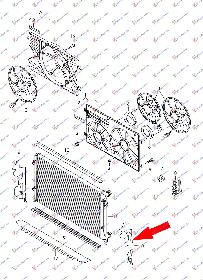 AIR INTAKE RADIATOR (PLASTIC BRACKET)