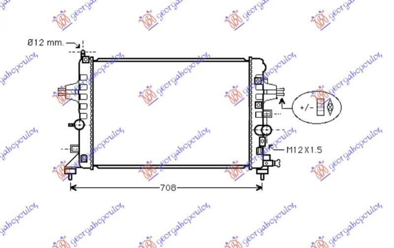 RADIATOR 1,6CC 16V +/- /C (60x37)