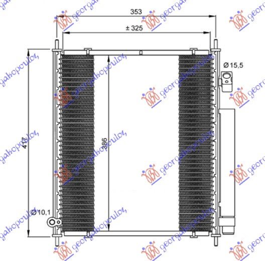 RADIATOR  -04 (33,5x38,6x1,6)1.2-1.4