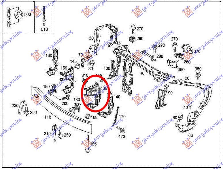 HEAD LAMP PANEL STEEL LOWER (BUMP.BR.)