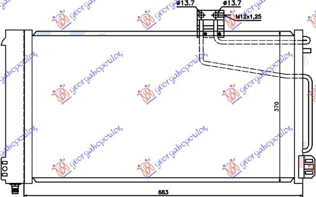 CONDENSER ALL MODELS DIES.(64x37)VALV12m