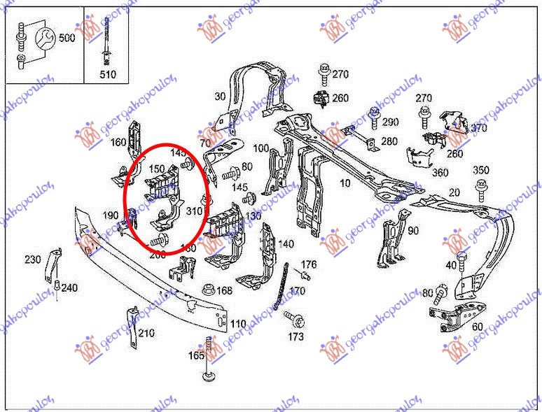 HEAD LAMP PANEL STEEL LOWER (BUMP.BR.)