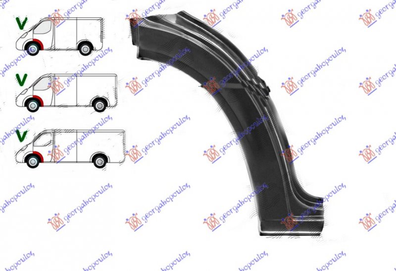 FRONT WHEEL ARCHE REAR PART