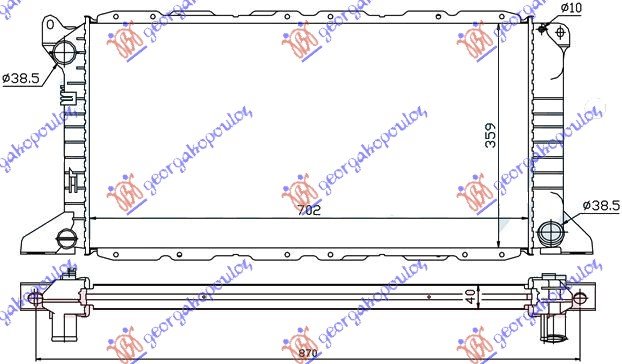 RADIATOR  2.5D-2.5TD +A/C (70,2x36)