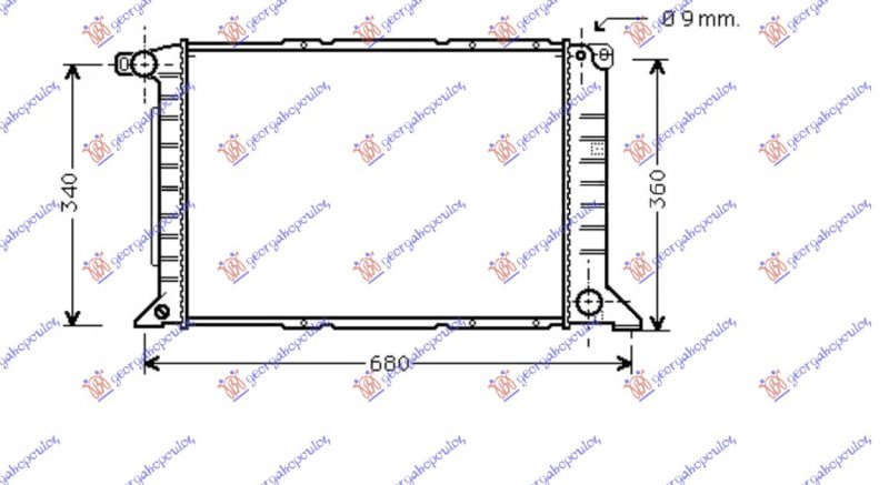 RADIATOR 2.5TDI +/- A/C (53.8x35.9)