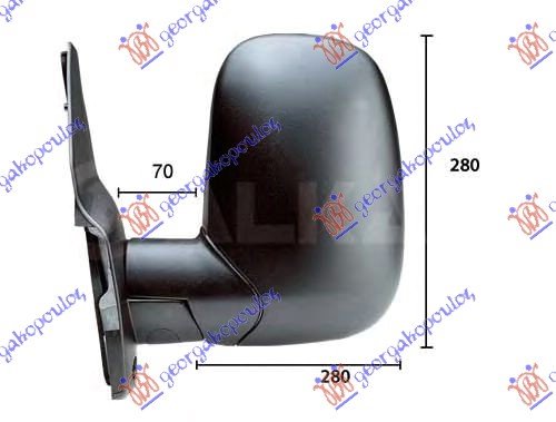 DOOR MIRROR MANUAL SHORT ARM (A QUALITY)