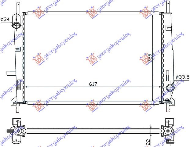 RAD.1.6-1.8-2.0Icc 16V+/- A/C (62x39,5)