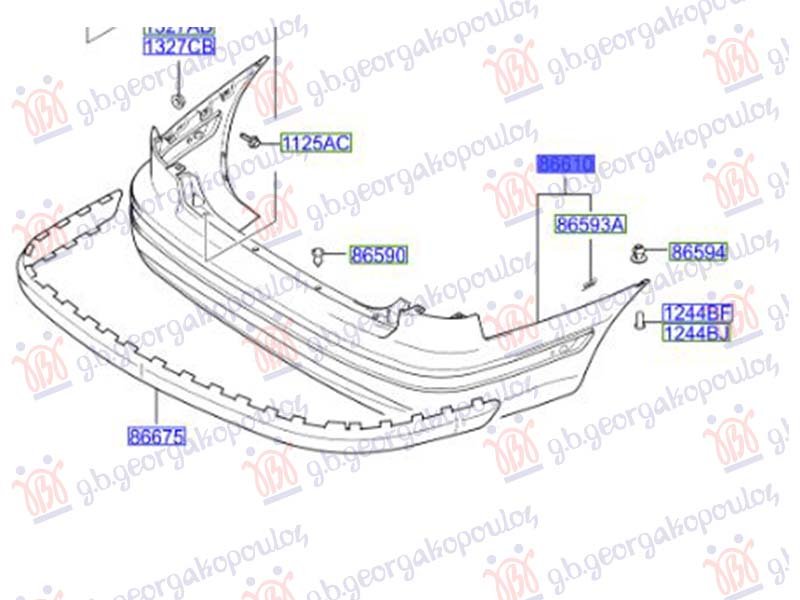 REAR BUMPER 4D (O)