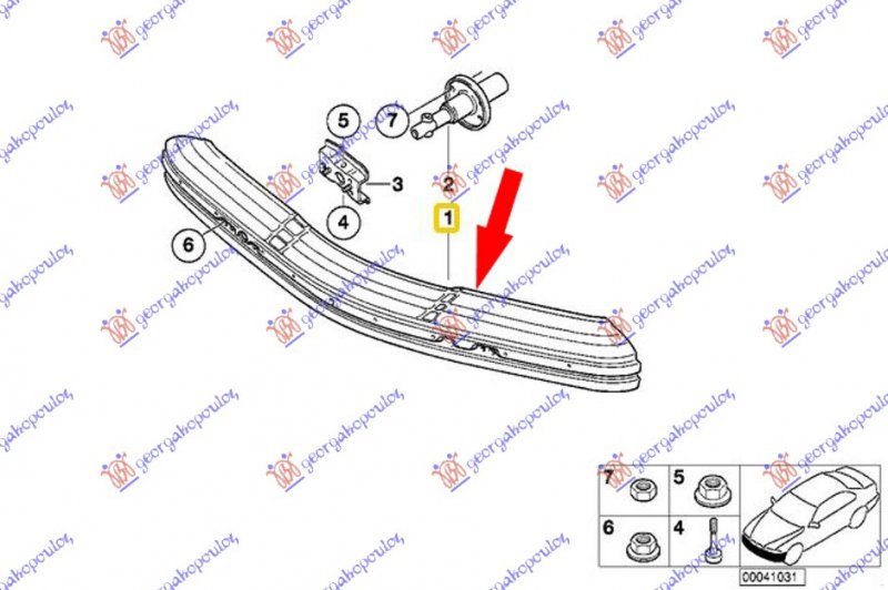 FRONT BUMPER REINFORCEMENT (PLASTIC)