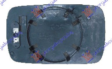 DOOR MIRROR GLASS BLUE HEATED