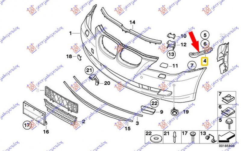 FR. BUMPER SIDE BRACKET PLASTIC 07-