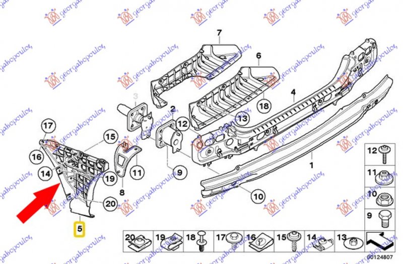 REAR BUMPER SIDE BRACKET PLASTIC -07