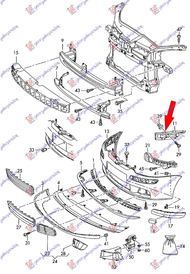 FR. BUMPER SIDE BRACKET PLASTIC (OUTER)