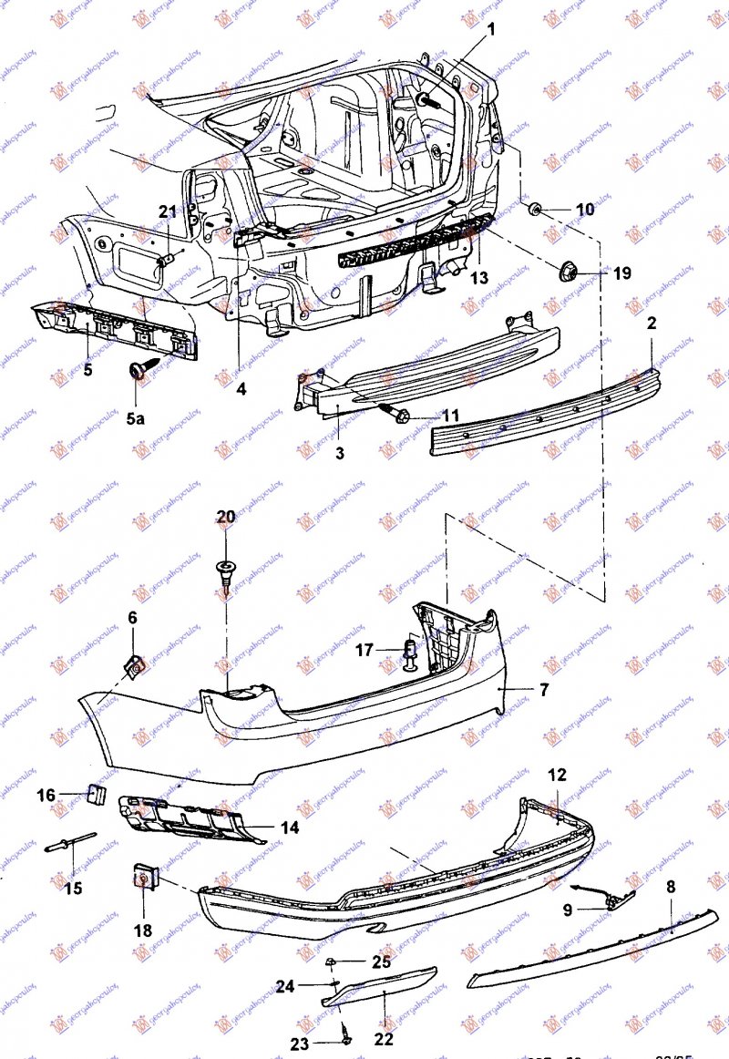 REAR BUMPER SIDE BRACKET PLASTIC