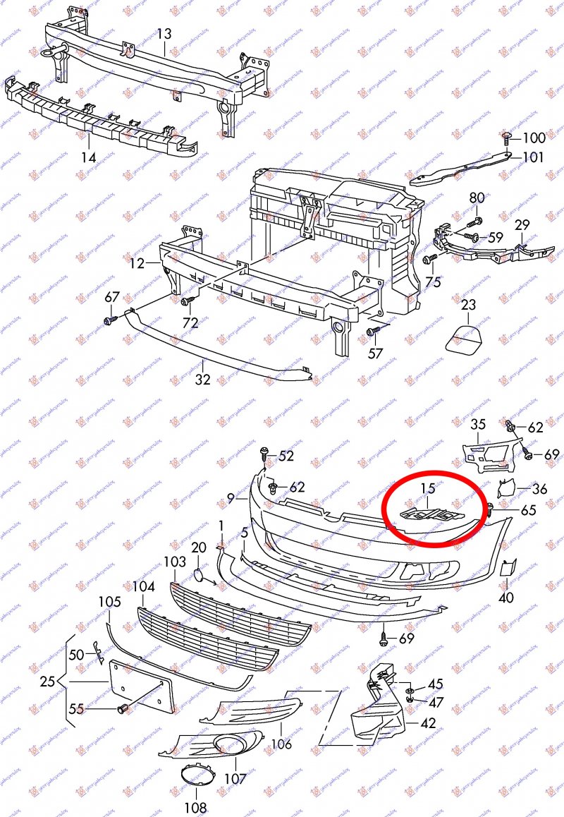 HEAD LAMP BRACKET LOWER PLASTIC