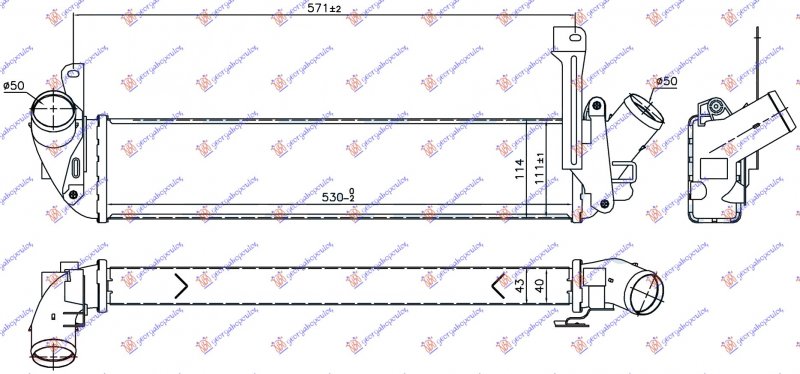 RADIAT. INTERC. 1.5 DCI (657x93x85)