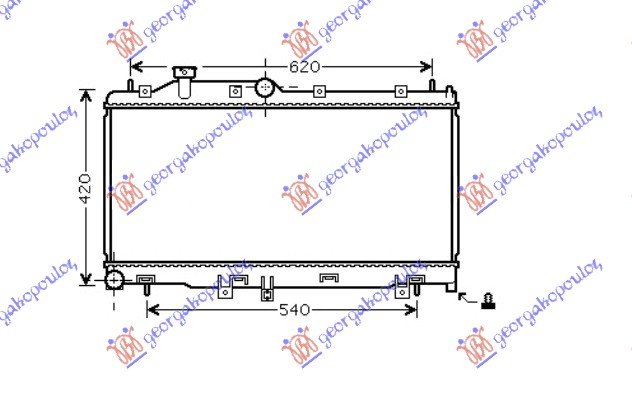 HLADNJAK MOTORA 2.0/2.5i 16V (MAN) (34x68.5x16)