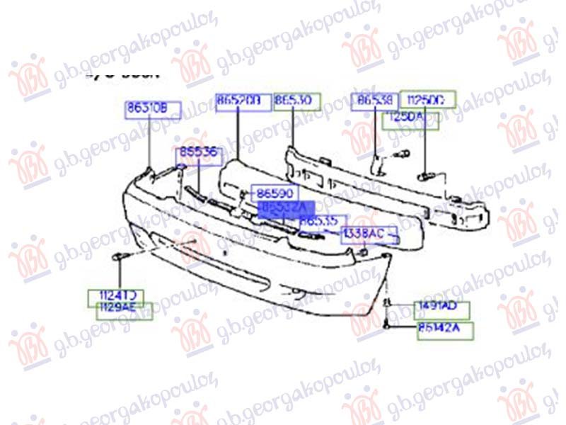 FRONT BUMPER REINFORCEMENT UPPER (O)