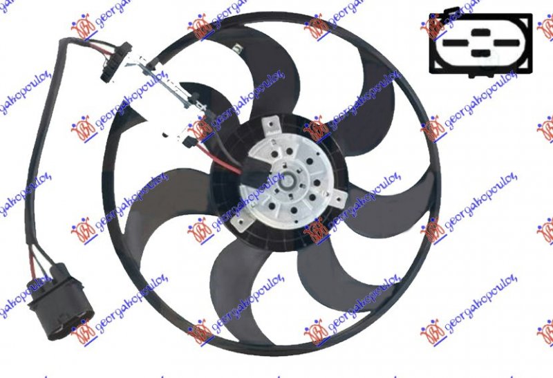 VENTILATOR (MOTOR+ELISA) (IN/DIZEL) (420mm) (420W)