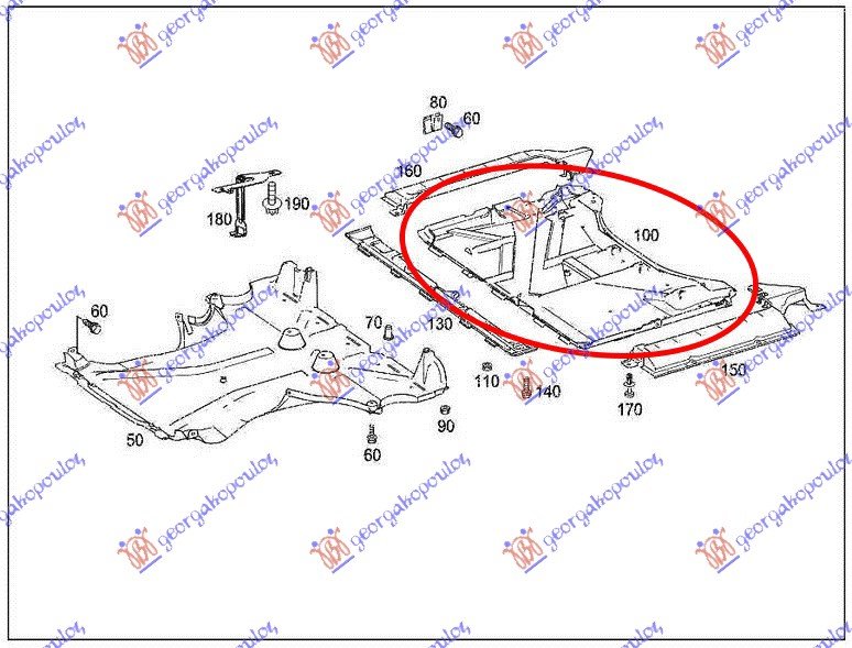 UNDER GEARBOX PLASTIC COVER (REAR)