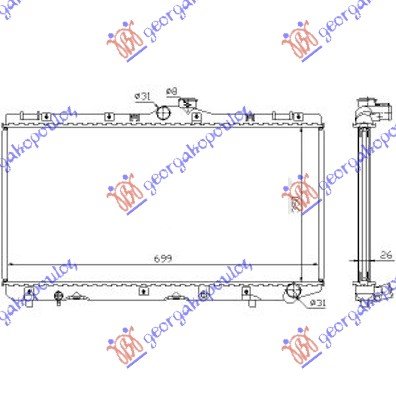 RADIATOR 2.0 DIESEL (35,2x69,9x2,7)