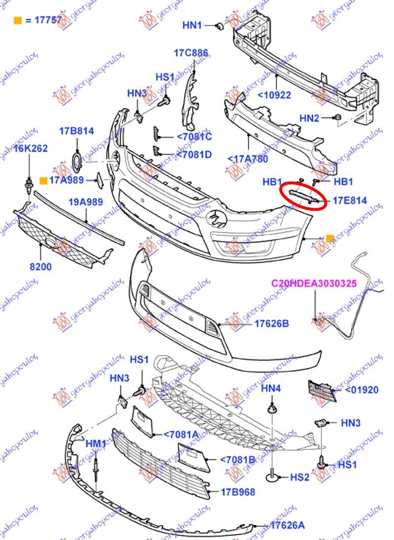 FRONT BUMPER BRACKET SIDE PLASTIC